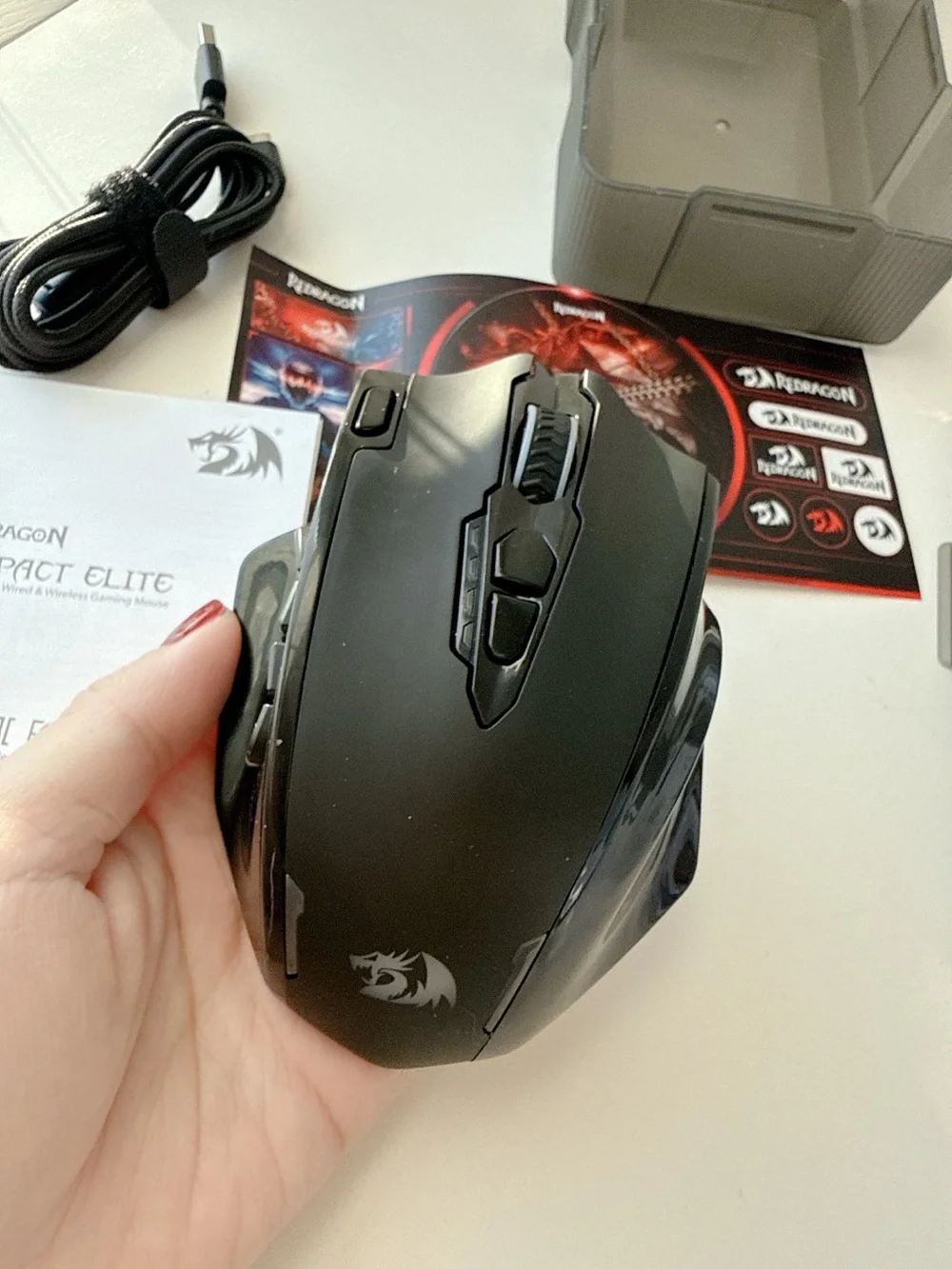 Redragon M913 Impact Elite Wireless Gaming Mouse, 16000 DPI Wired/Wireless RGB